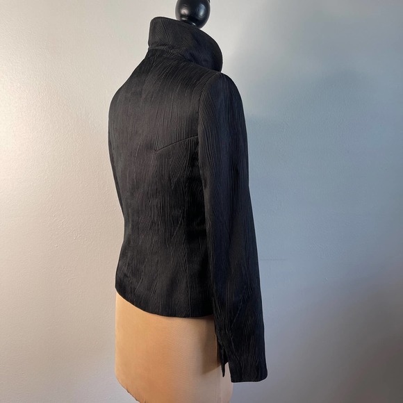 Black Textured Jacket Blazer Kasper Traditional Luxe - Picture 2 of 16